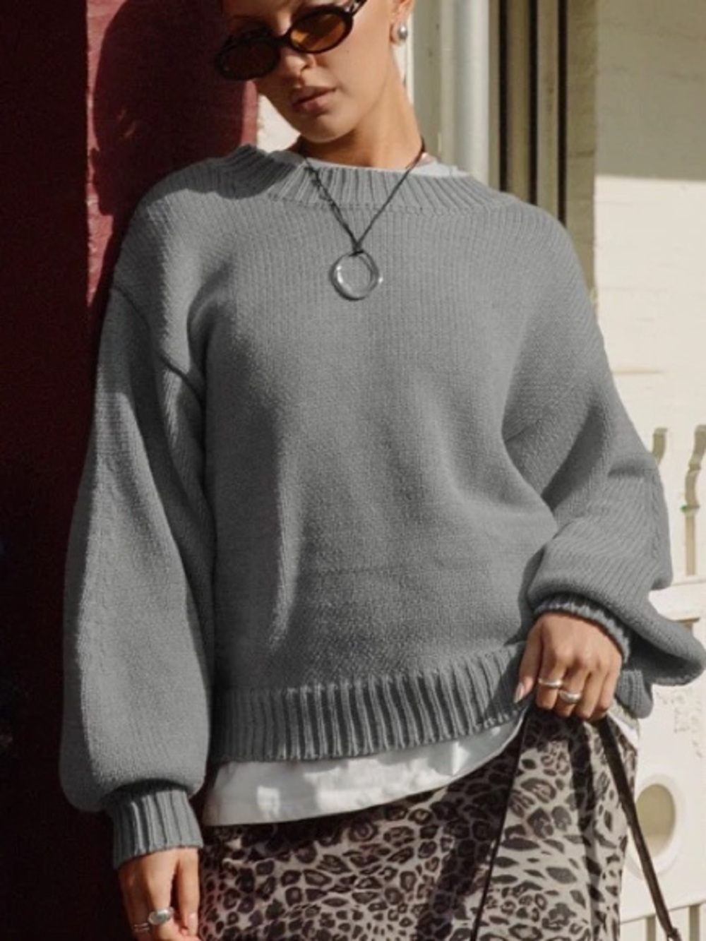 Princess Polly Harmony balloon sleeve knit sweater